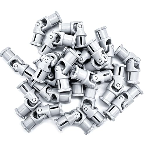 TZBTSTEAM 20pcs New Light Grey Universal U Joint 3L Compatible with legoes (61903/62520c01) Suspension & Drivetrain Robot Motor Robotics Advanced Building mindstorms EV3 NXT Part
