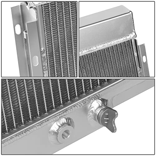 [24 Inches Core] 3-Row Cooling Radiator Compatible With Ford Mustang Ranchero Fairlane Torino Cougar At Mt V8 1967-1970, Tri-Core, Full Aluminum #TOP3