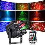 TOLLE UND SUPER COOLE MUSTER-SHOW: Verbesserte Version ziemlich helle Disco-Lichter für Partys, in der Lage, 90 Kombinationen von Bildern, 6 Farbhintergründen (rot, grün, blau, rot & grün, rot & blau, blau & grün) und 3 Strahl-Kombinationen (grün, rot, grün & rot), schafft eine wunderbare Bühnenatmosphäre mit mehreren Mustereffekten und High-Definition-Projektionsqualität-Kombination
