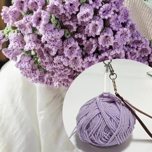 Image of Portable Yarn Holder for Crocheting Clear Crochet Yarn Holder Knitting Accessories Thoughtful Gift for Craft Lover Beginner (Acylic)