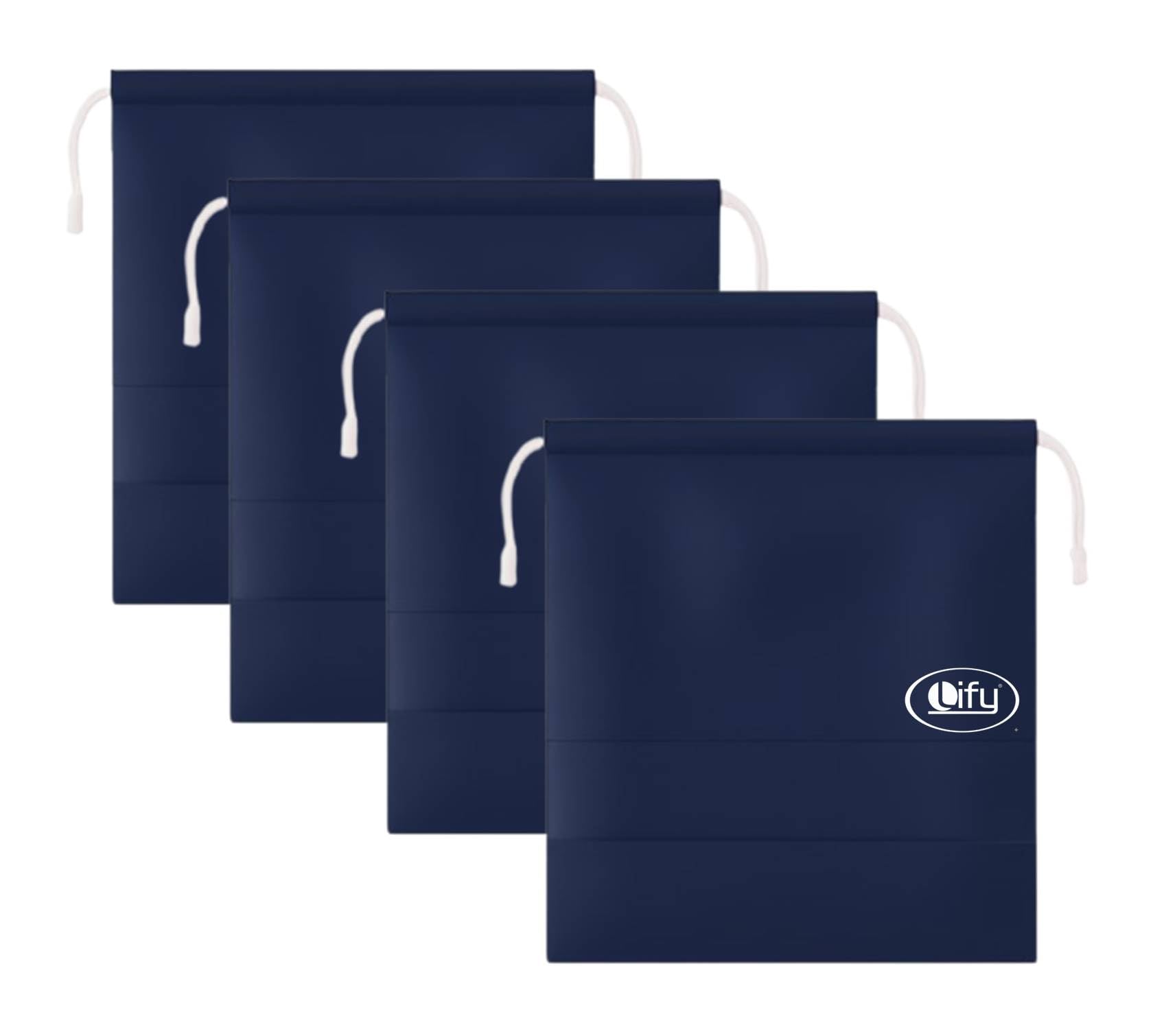 Non-Woven 20"x20" Drawstring Dust Cover Bag with Visual Window for Handbags Purses Shoes, Durable, Protective, and Convenient Storage Cover Bag- 4 Piece Pack (Navy Blue)-image-26