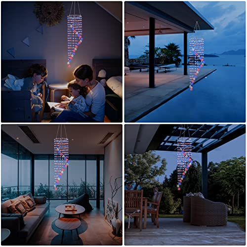 (New) Patriotic Decoration Lights, 250 Led Red White And Blue Indoor String Lights , 8 Modes Patriotic Lights For Labor Day, Memorial Day, Patriot's Day, Christmas, Independence Day #TOP7