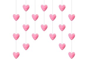 Sperrins Fluffy Heart Door Hanging Decor Plush Cute Princess Doorway Curtain