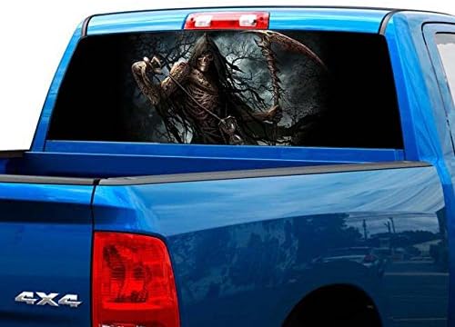 Miniatura 3 de GRAPHIX EXPRESS Gráfico para ventana trasera de camión, 65 x 17 pulgadas, envoltura de vinilo transparente para ventana trasera, ajuste universal,