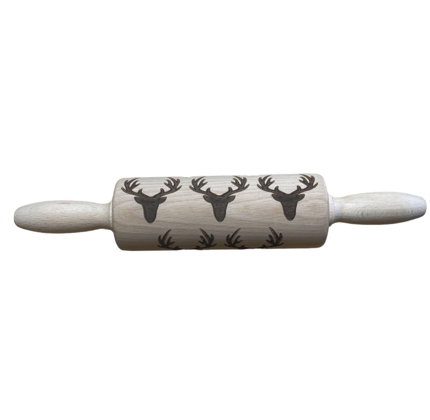 efo Embossed Rolling Pin with Engraved Design, Decorative Dough Roller