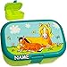 Produktbild alles-meine.de GmbH Lunchbox / Brotdose -  Pferde & Pony  - inkl. Name - BPA frei - mit extra Einsatz / herausnehmbaren Fach - Brotbüchse Küche Essen - Vesperbrotdose - Schule ..