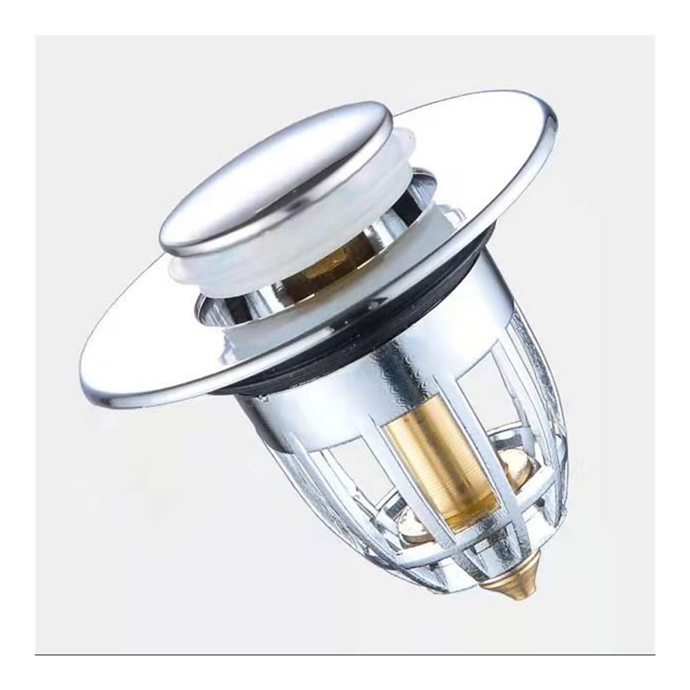 Tapón para fregadero de cocina y baño, filtro de drenaje universal antiobstrucción, núcleo de bala, filtro de drenaje desplegable con recogedor de pelo (4 piezas)