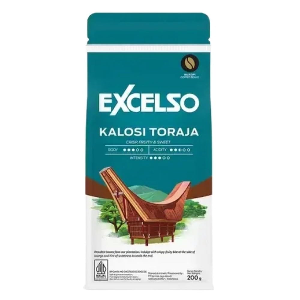 Amazon.com : Excelso Kalosi Toraja, Coffee Beans, 200g (Pack of 1