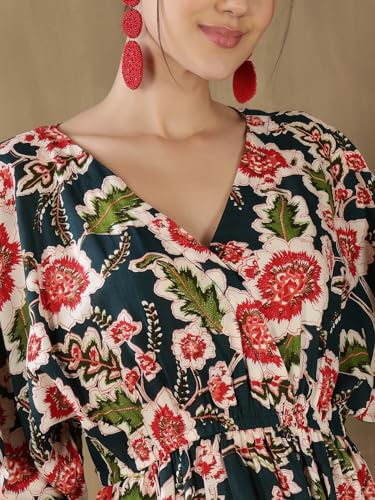 Image of FebQ Elegant & Comfortable Rayon Elastic Dress