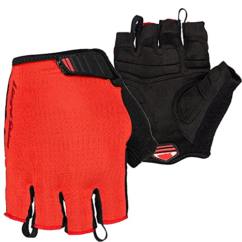 Lizard Skins Aramus Apex Padded Cycling Gloves – Unisex Short Finger Road Bike Gloves – 3 Colors (Crimson RED, Medium)