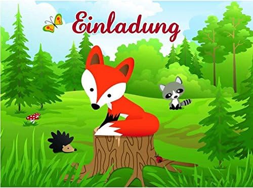 6 Einladungskarten Kleiner Fuchs Fur Eine Kinderparty Kindergeburtstag Kinder Feier Mottoparty Party Motto Einladung Einladungskarte Postkarte Wald Amazon De Spielzeug 