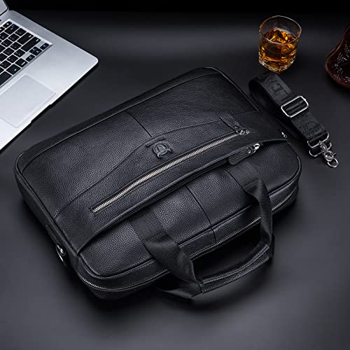 Bolsa Mensageiro Mensageiro de Couro Bolsa Carteira Bolsa de Ombro Transversal para Escritório Escol