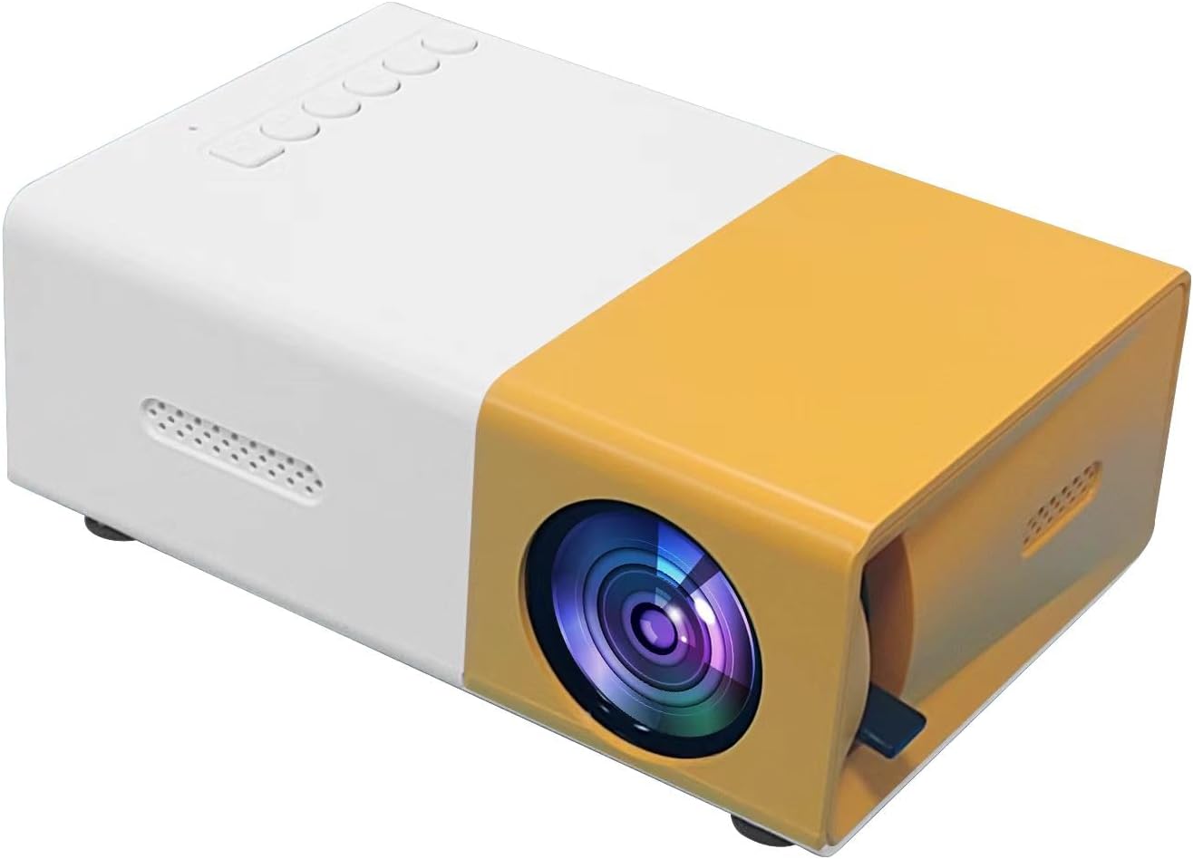 Portable mini projectors LED micro projector 1080P home party meeting theater projector Screen Mirroring Connect phones（Newest upgraded version ）