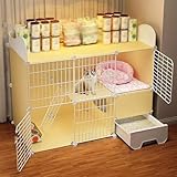 【Notre cage pour chat est livrée avec un bac à litière séparé pour chat !】La dernière niche pour chat améliorée ! Un bac à litière fermé pour chat avec couvercle qui isole des odeurs et est plus hygiénique. Anti-poussière et facile à nettoyer. Cet enclos spacieux garantira que vos animaux restent frais et heureux tout le temps.