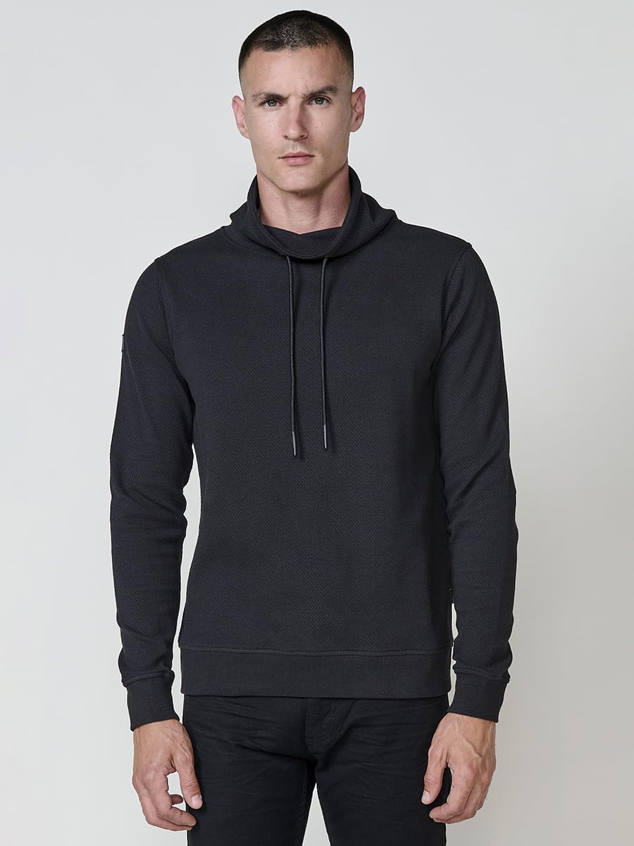 Koroshi Sudadera Hombre Cuello Alto con Cordón Ajustable 2521SU32