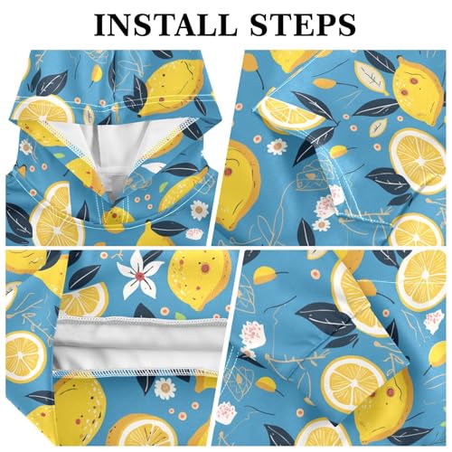 KLL Fresh Lemons Hand Drawn Doodle Toddlers and Boys' Sweatshirt Long Sleeve Cool Hoodie Clothes with Kangaroo Pocket3