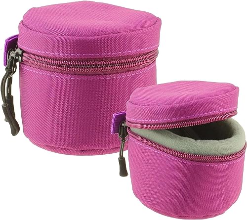 Navitech Purple Water Resistant Camera Lens Protective Case Pouch - Compatible With TTArtisan Auto Focus 35mm F1.8 Mark II, APS-C AF 35mm f/1.8 Lens