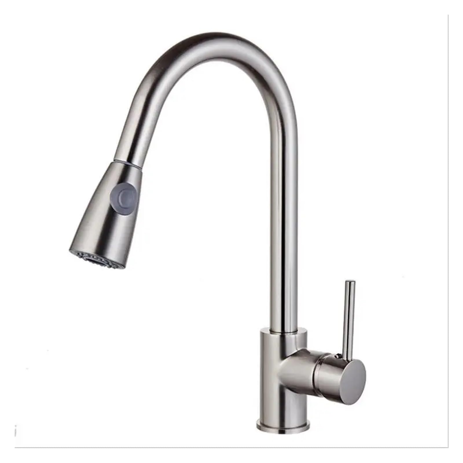 Mitigeur d'évier nickel extractible avec bec rotatif à 360° pour la cuisine