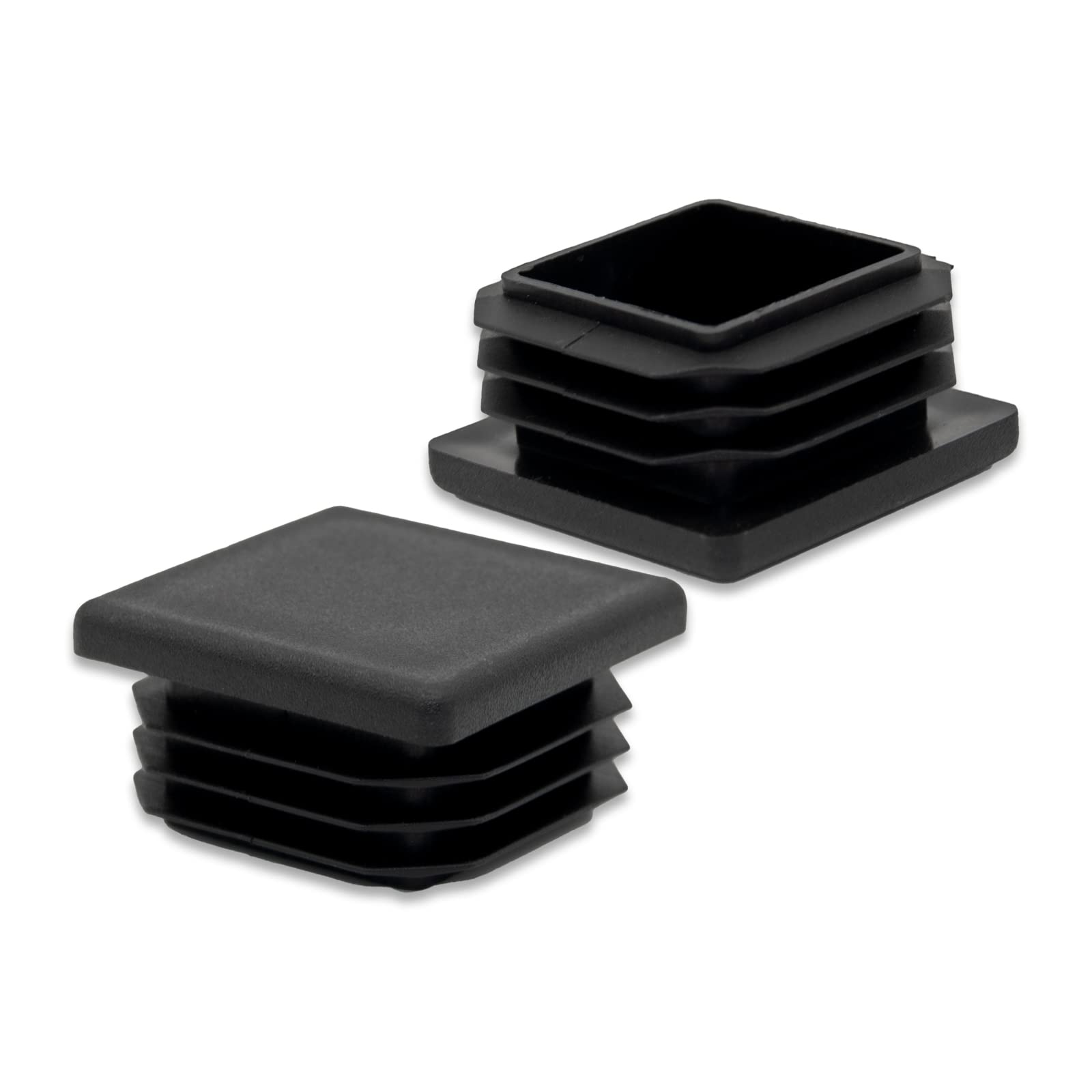 Flyshop 32 x 32 mm, 1.26" x 1.26" Black Plastic Hole Plugs Square Tubing End Caps Tube Inserts Durable Furniture Glide for Chair Table Stool Leg 8 Pack