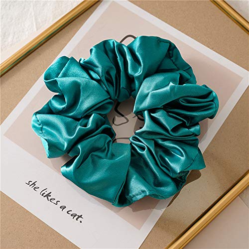 6 Pcs Satin Silk Hair Scrunchies Soft Hair Ties Fashion Hair Bands Hair Bow Ropes Hair Elastic Ponytail Holders Hair Accessories For Women And Girls (5.0 Inch, Classic Color) #TOP5
