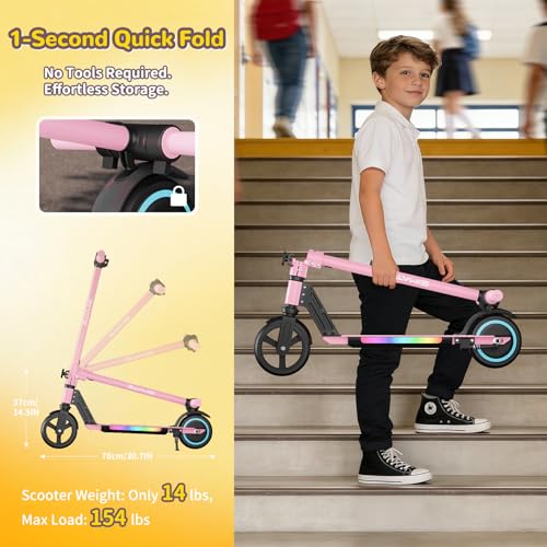 SIMATE Electric Scooter for Kids