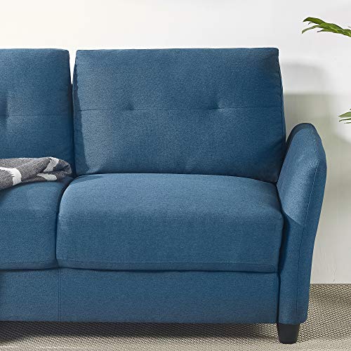 Image of Zinus Ricardo Loveseat Sofa, Tufted Cushions, Easy, Tool-Free Assembly, Lyon Blue