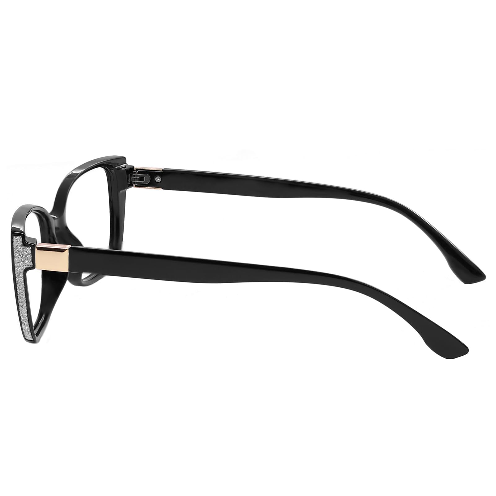 OCCI CHIARI Women's Modern Reading Glasses Blue Light Blocking Glasses for Women Medium Square Glasses (Black,0) - Image 3