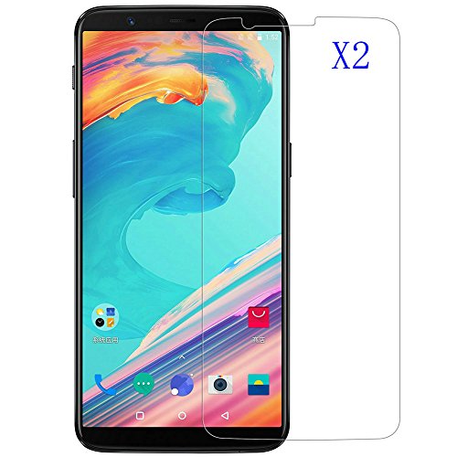 Kepuch 2 Paquetes Vidrio Templado Protector de Pantalla para Oneplus 5T
