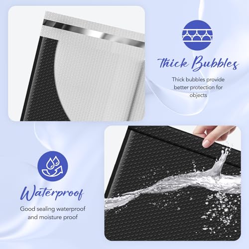 Image of Fuxury Bubble Mailers 14.5x20 inch 15 Pack Black Extra Large Padded Envelopes Usable Size 14.5x19 inch Self Seal Bubble Envelopes Padded Mailers Shipping Bags for Mailing book Clothes Small Business #7