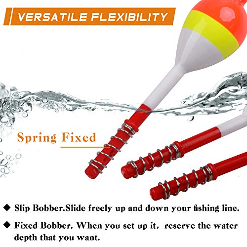 Wood Slip Bobbers Fishing Floats and Bobbers Fishing Cork Spring Bobbers Oval Stick Floats Accessories for Crappie Trout Catfish Panfish Bass Walleyes Fishing (5pcs 3.54×0.79×1.18in/0.1oz) - Thumbnail 3