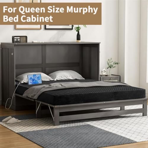 Image of Foldable Mattress Queen Size, 6 inch Trifold Mattress Futon Murphy Bed,Black