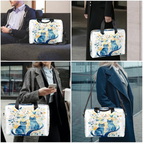 Maletín para portátil 15.6 pulgadas con diseño gatos acuarela miniatura 2