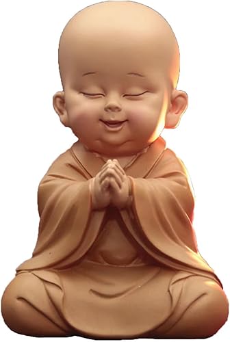 Miniatura 29 de Figura de monje para decoración del hogar, estatua de Buda, figura de monje zen, bonito adorno de resina, mobiliario decorativo, arte chino