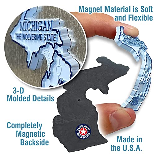 Imán Decorativo Michigan Rubber 2.4x2.3 Pulgadas miniatura 3