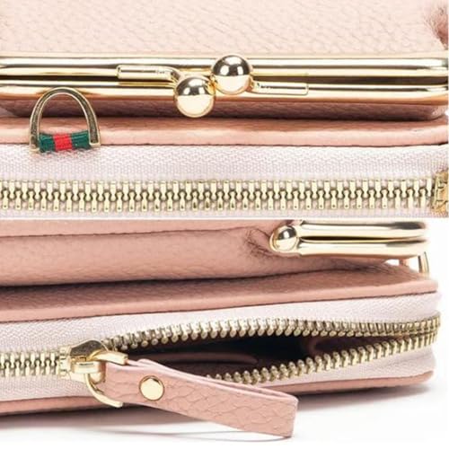 Favourcy Women Sling Cross-Body Wallet with Mobile Cell Phone Holder, Adjustable Leather Crossbody Phone Bag2