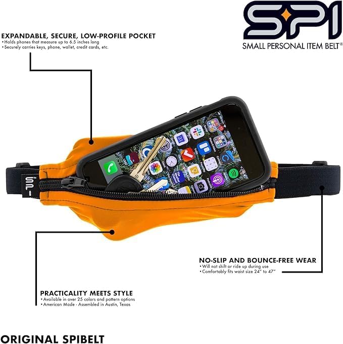 Miniatura 3 de SPIbelt Cinturón de correr para mujeres y hombres, soporte para teléfono para correr, riñonera para correr, soporte para teléfono, cintura