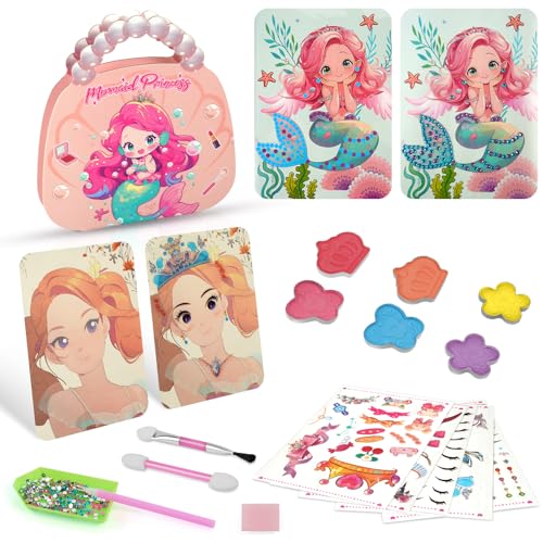 Aomig Juegos de Maquillaje en Papel, Juego de Maquillaje de Princesa Sirena, Juegos de Vestir...
