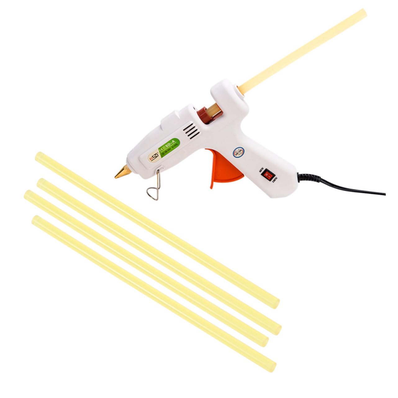 Stick di Colla a Caldo 100 Pezzi, Resina Termoplastica Tagliabile, Odore Neutro, per Cartone e Plastica, Riparazioni in Negozio