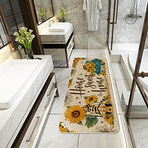 Hexagram Sunflower Kitchen Rugs And Mats Set Of 2, Sunflower Kitchen Mats, You Are My Sunshine Farmhouse Anti Fatigue Mats For Floor Decorations, Sunflower Kitchen Decor 17X29 Inch-17X47 Inch #TOP4