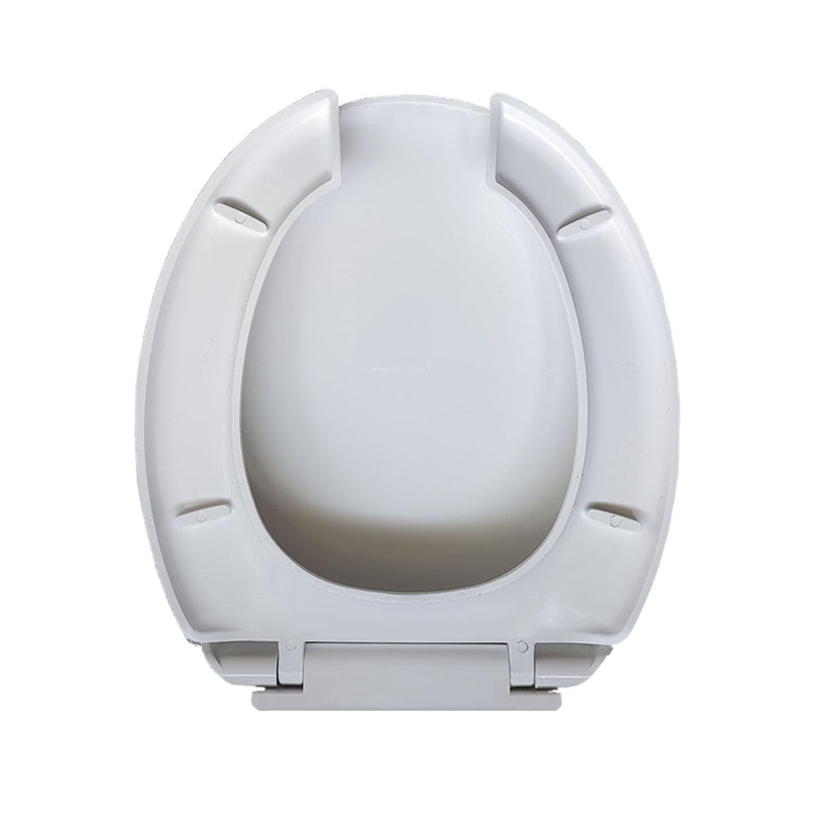 Asiento De Inodoro De Frente Abierto Con Tapa, Tapa De Inodoro Redondo, Asiento De Inodoro De Cierre Suave, Tapa WC De Plástico De Gran Apertura, Blanco,35.5 * 40Cm