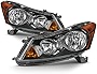 ACANII - For [Factory Style] Headlamps 2008-2012 Honda Accord Sedan Headlights Headlamps Driver + Passenger Side