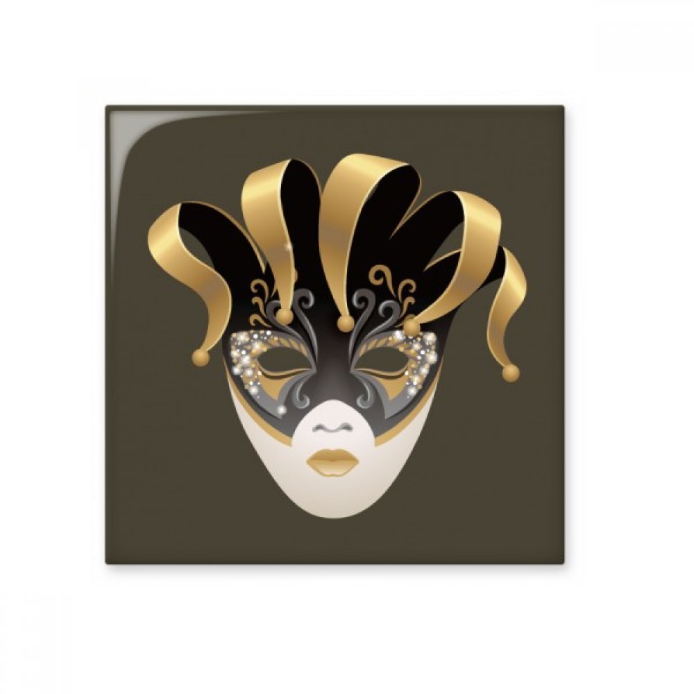 Masque doré Carnaval de Venise céramique fine brillante objet décoratif haut de gamme