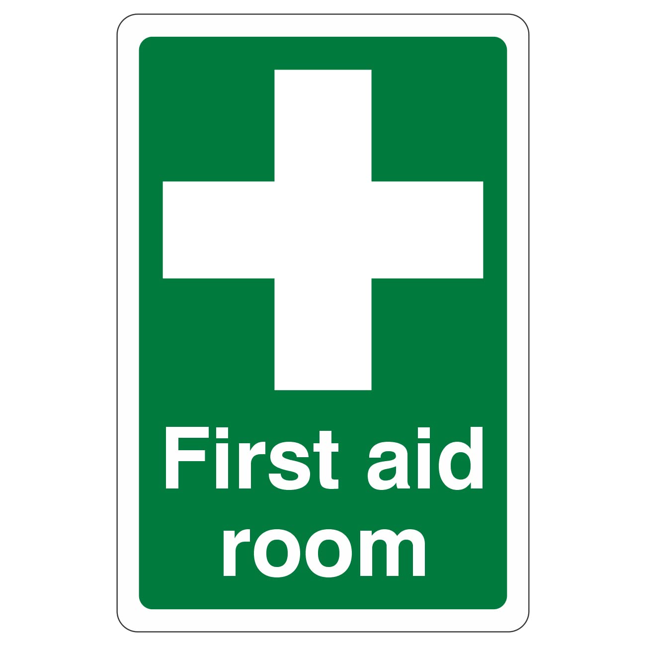 Lasting Impressions (Signs) Limited Green 200Mmx300mm First Aid Room Sign Rigid Plastic