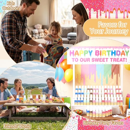 Image of 24 Pcs Travel Size Mini Sunscreen Bulk SPF30+ Ice Cream Drip Party Favors Small Sunscreen Sun Protection Stuff for Birthday Sports Coach Team Coach Team Appreciation Gift, 1 Fl. oz(Ice Cream Drip)