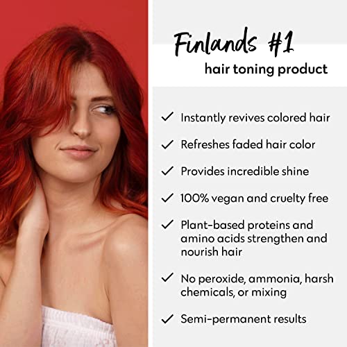Image of FOUR REASONS Color Mask, Red (27 Colors) - Hair Gloss & Color Depositing Conditioner - Semi Permanent Hair Toner for Color-Treated Hair Color For Women - Vegan & Cruelty-Free - 6.76 fl oz