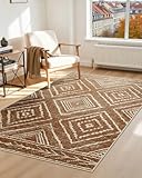 Photo Gallery defynee tappeto da soggiorno 90 x 150 cm, tappeto per ingresso, lavabile, a pelo corto, antiscivolo, facile da pulire, vintage e boho rug per cani, corridoio, cucina, corridoio, giallo-marrone/crema Photo Gallery defynee tappeto da soggiorno 90 x 150 cm, tappeto per ingresso, lavabile, a pelo corto, antiscivolo, facile da pulire, vintage e boho rug per cani, corridoio, cucina, corridoio, giallo-marrone/crema