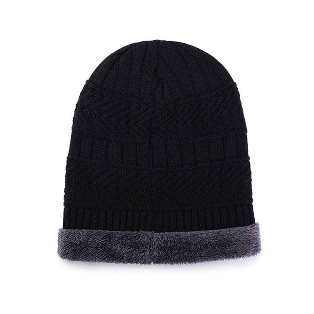 Cappello in Lana Invernale Antivento Antivento con Cappello a Maglia a Freddo Uomo e Donna Plus Velvet Spessa Cappello Caldo(Blue,White)