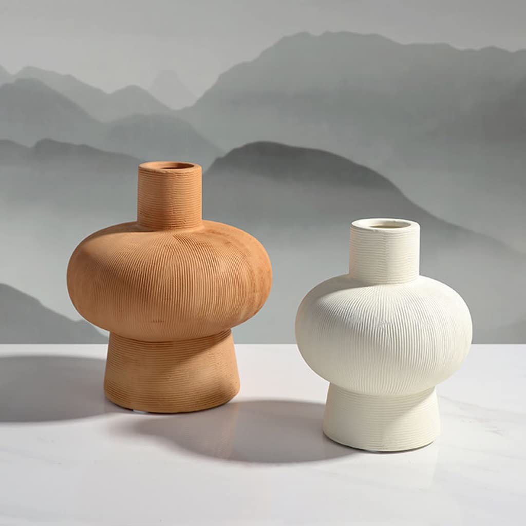 Jarrón De Mesa Jarrón de cerámica for la decoración del hogar, jarrón de flores Estilo minimalismo for la mesa moderna, jarrones for centros de mesa chimenea de sala de estar Jarrones De Flores Para S