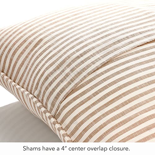 Nate Home By Nate Berkus All-Season Cotton Percale Painted Stripe Quilt 3 Piece Quilt Set, Comfortable Bedding From Mdesign, King, Includes 1 Quilt, 2 Pillow Shams - Pearl/Fossil (Beige/Taupe) #TOP5