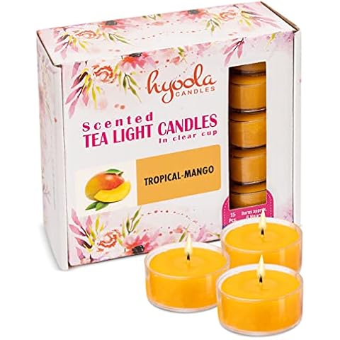 HYOOLA Tropical Mango Scented Tealight Candles Cover